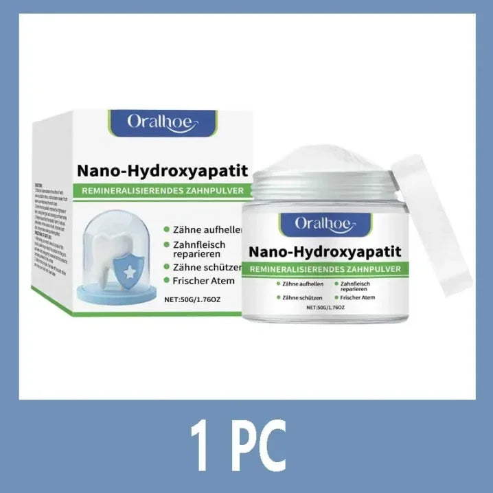Winter Whitening Tooth Powder with 10% Hydroxyapatite - Remineralizing, Cool Mint, Enamel Repair & Fresh Breath