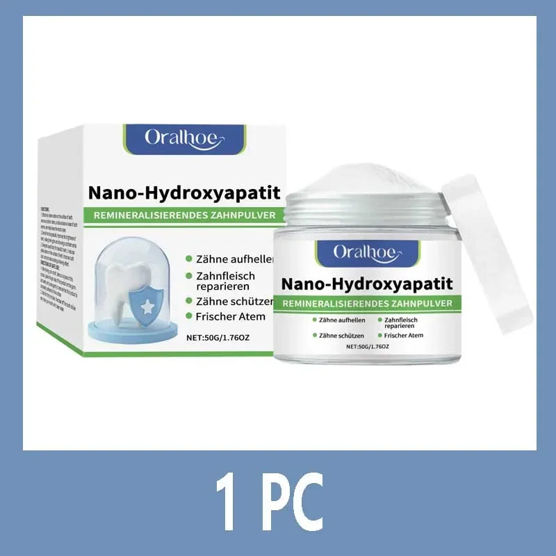 Winter Whitening Tooth Powder with 10% Hydroxyapatite - Remineralizing, Cool Mint, Enamel Repair & Fresh Breath
