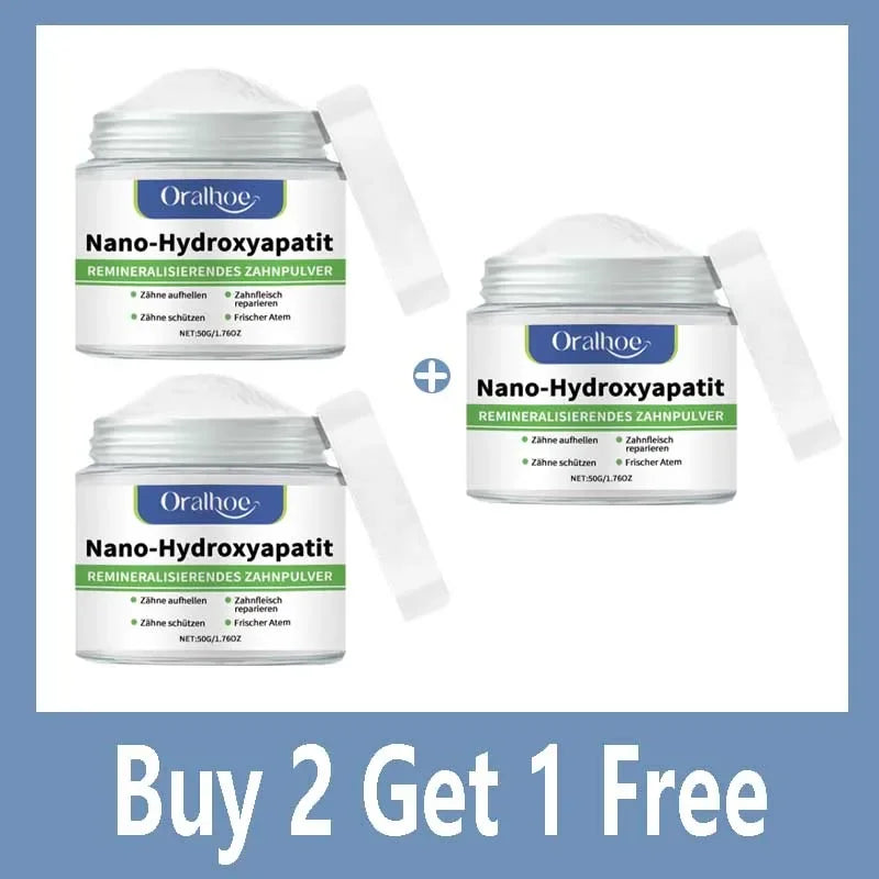 Winter Whitening Tooth Powder with 10% Hydroxyapatite - Remineralizing, Cool Mint, Enamel Repair & Fresh Breath