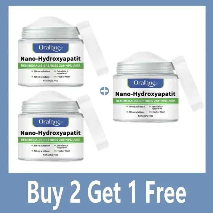 Winter Whitening Tooth Powder with 10% Hydroxyapatite - Remineralizing, Cool Mint, Enamel Repair & Fresh Breath