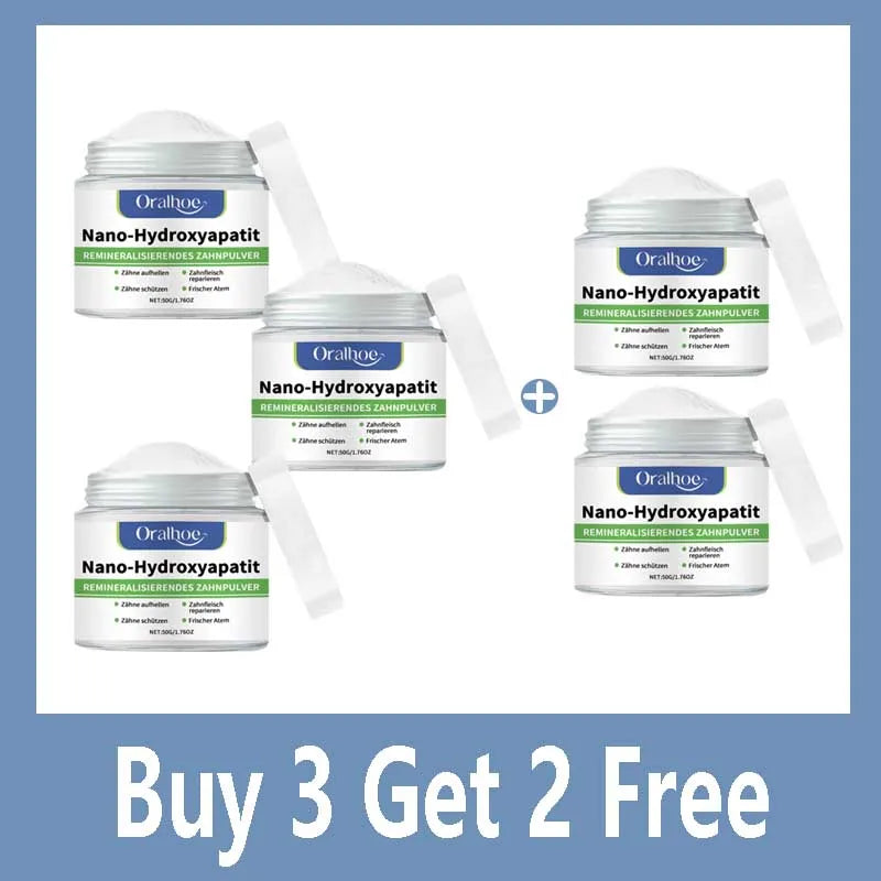 Winter Whitening Tooth Powder with 10% Hydroxyapatite - Remineralizing, Cool Mint, Enamel Repair & Fresh Breath