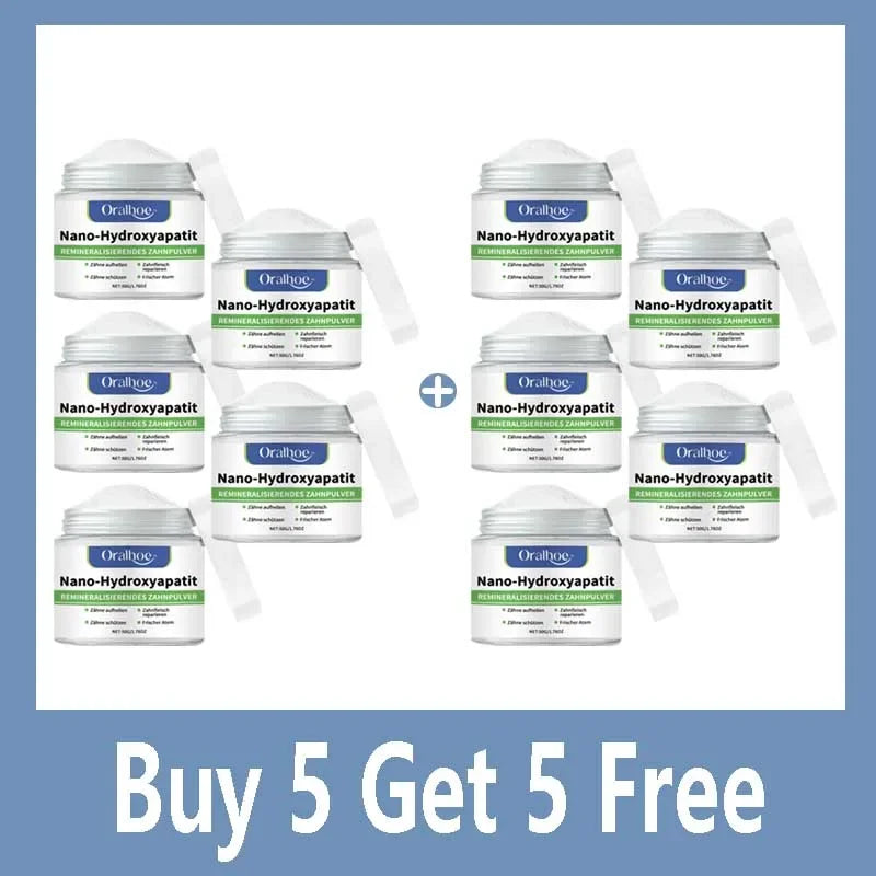 Winter Whitening Tooth Powder with 10% Hydroxyapatite - Remineralizing, Cool Mint, Enamel Repair & Fresh Breath